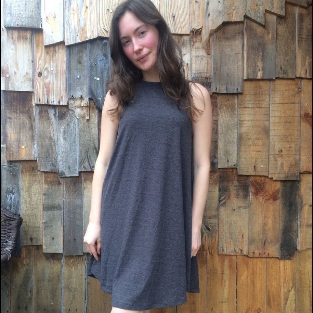 Sleeveless Dark Gray Dress | Minimalist Chic Comfy